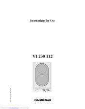 Gaggenau VI 230 112 Instructions For Use Manual