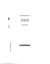 GAGGENAU DF 240-160 Operating Instructions Manual