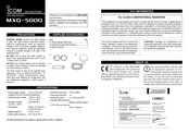 ICOM MXG-5000 Instructions