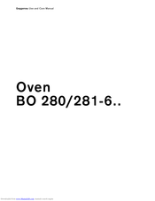 GAGGENAU BO 280/281-6 Use And Care Manual