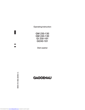 GAGGENAU GM 230-130 Operating Instructions Manual