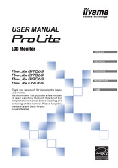 IIYAMA ProLite B1706S User Manual