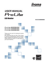 IIYAMA ProLite E2008HDS User Manual