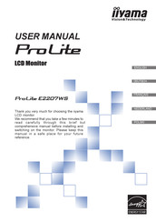IIYAMA ProLite E2207WS User Manual