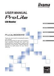 IIYAMA ProLite B2206WS User Manual
