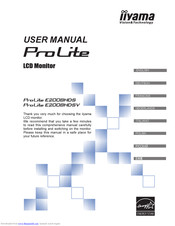 IIYAMA ProLite E2008HDSV User Manual