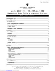GAI-TRONICS DEX-201 Manual