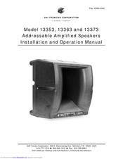 GAI-TRONICS 13373 Installation And Operation Manual