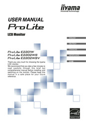 IIYAMA ProLite E2201W User Manual
