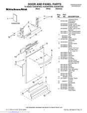 KitchenAid KUDE48FXBL0 Door And Panel Parts
