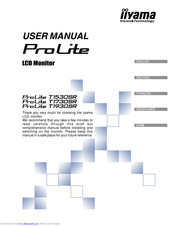 IIYAMA ProLite T1530SR User Manual