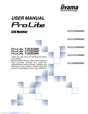 IIYAMA ProLite T1730SR User Manual