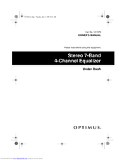 Optimus 12-1978 Owner's Manual