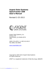 Argent Data Systems OpenTracker USB User Manual