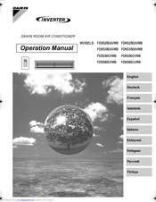 DAIKIN Inverter FDXS25CVMB Operation Manual