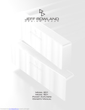 Jeff Rowland 501 Owner's Manual