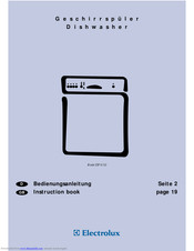 Electrolux ESF 6132 Instruction Book