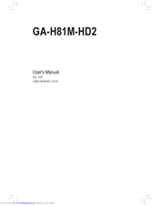 Gigabyte GA-H81M-HD2 User Manual