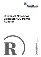 Radio Shack DC Power Adapter Owner's Manual