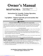 Northern Tool + Equipment M11571GNEA Owner's Manual