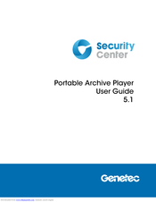 Genetec Portable Archive Player User Manual