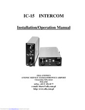 Olk Avionics IC-15 Installation & Operation Manual