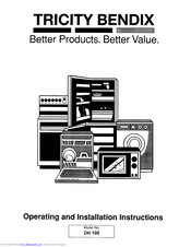 Tricity Bendix DH 100 Operating And Installation Manual