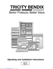 Tricity Bendix TM 471 Operating And Installation Manual