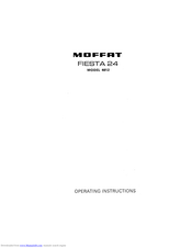 Moffat 4612 Fiesta 24 Operating Instructions Manual