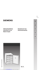 SIEMENS GS..D.. Instructions For Use Manual