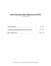 Gavin Scooter User Manual