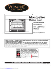 Vermont Castings Montpelier Homeowner's Installation & Operating Manual