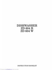 Zanussi ZD 604 W Instruction Booklet