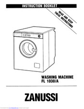Zanussi FL 1030/A Instruction Booklet