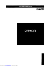Zanussi DRi49/3/B Instruction Booklet