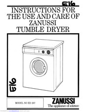 Zanussi ED 207 Instructions For The Use And Care