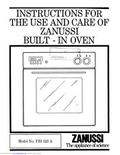 Zanussi FBI 523 A Instructions For The Use And Care