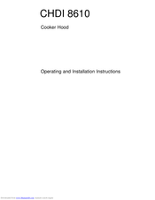 Electrolux CHDI 8610 Operating And Installation Manual