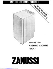 Zanussi jetsystem TJ1043 Instruction Booklet