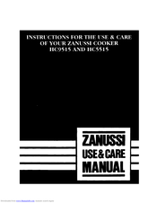 Zanussi HC9515 Use And Care Manual