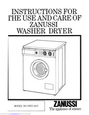 Zanussi EWD 1057 Instructions For The Use And Care