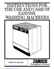 Zanussi FLP 1023 Instructions For The Use And Care