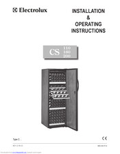 Electrolux CS 160 Installation & Operating Instructions Manual