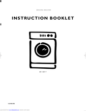 Electrolux EW 1007 F Instruction Booklet