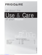 Frigidaire Washer Use & Care Manual
