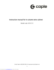 Caple WC6112 Instruction Manual