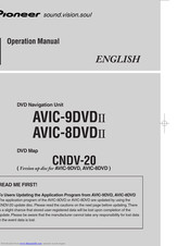 PIONEER AVIC-8DVD-II Operation Manual