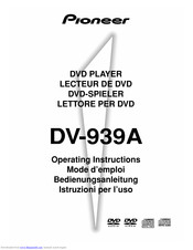 PIONEER DV-939A Operating	 Instruction