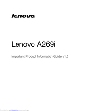 Lenovo A269i Manual