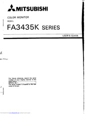 NEC FA3435K series User Manual